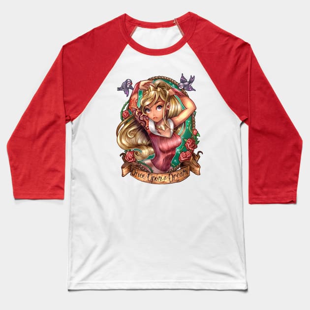 once upon a dream Baseball T-Shirt by Tim_Shumate_Illustrations